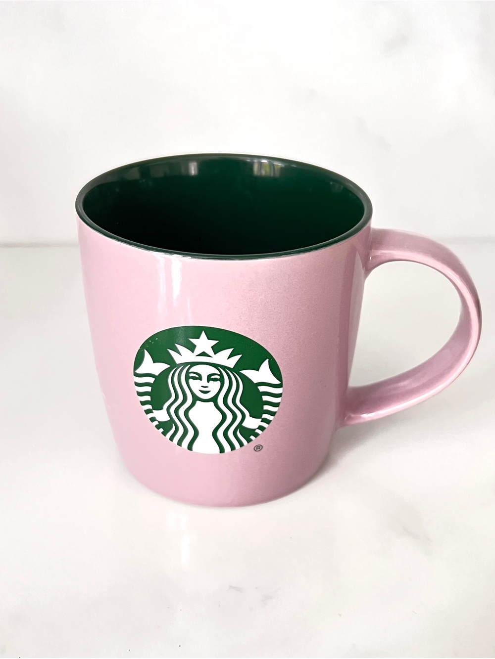 Starbucks Lavender Green Core Mug ceramic mermaid logo with handle 11 oz limited